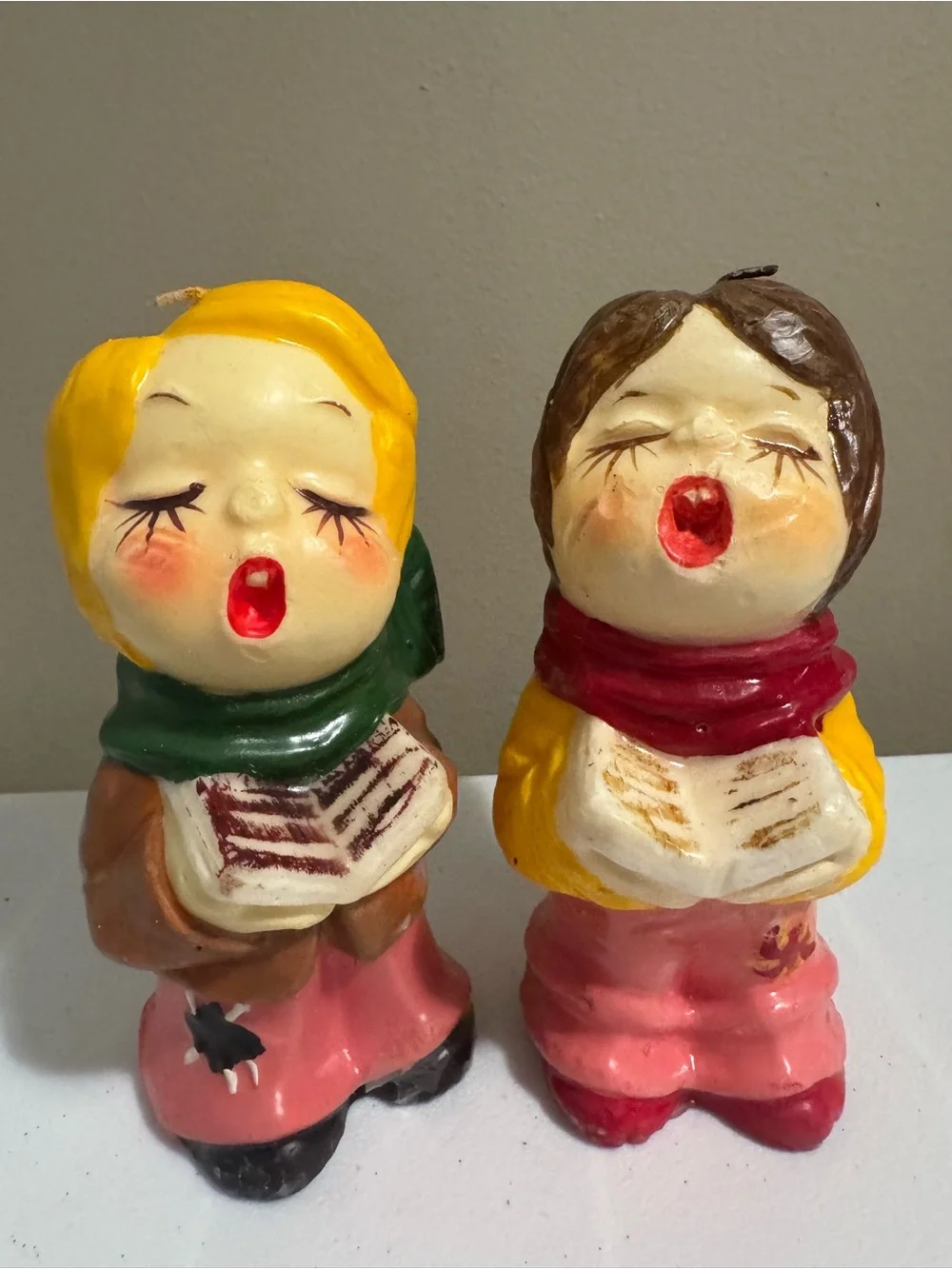 Vintage Christmas Festive Decorative Caroler Candles